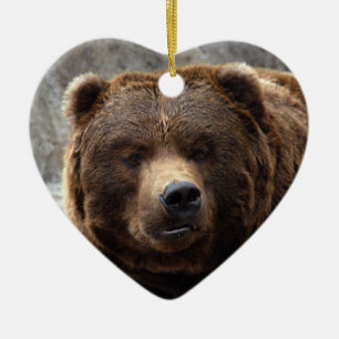Ornement de Noël d'ours gris