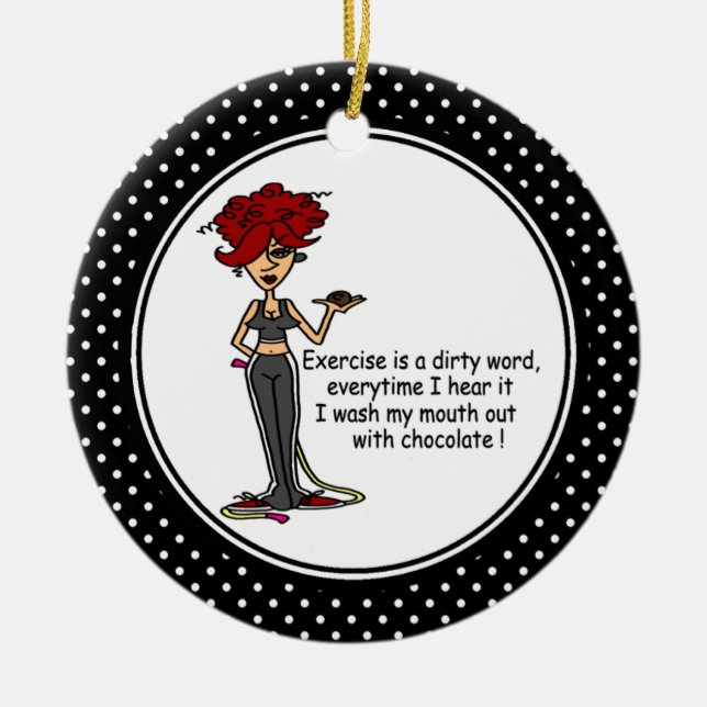 Ornement de Noël drôle humour chocolat (Devant)