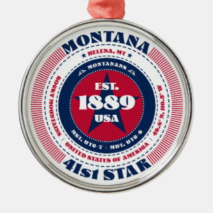 Ornement de Noël du 41e État du Montana