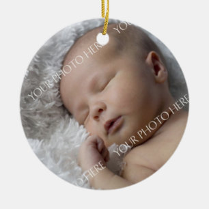 Ornement de Noël du bébé de photo ęr