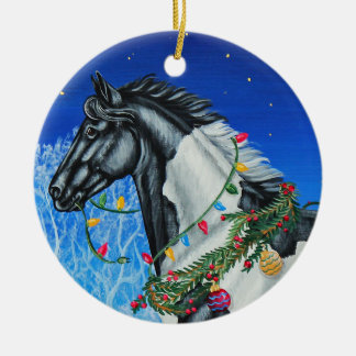 Ornement de Noël du Cheval de Peinture