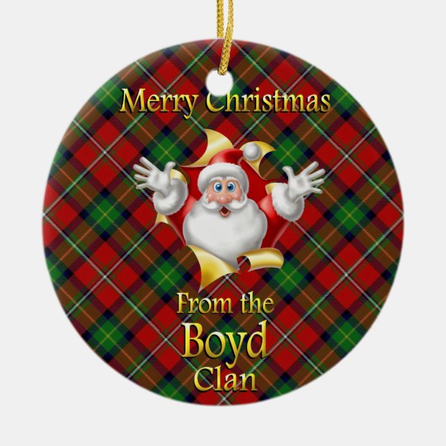 Ornement de Noël du Clan Boyd écossais (Devant)