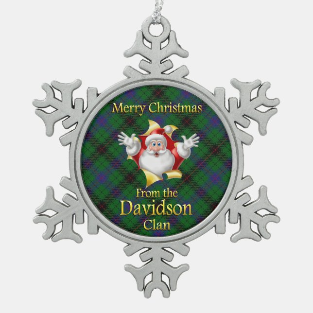 Ornement de Noël du Clan Davidson écossais (Devant)