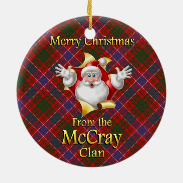 Ornement de Noël du clan écossais McCray (Dos)