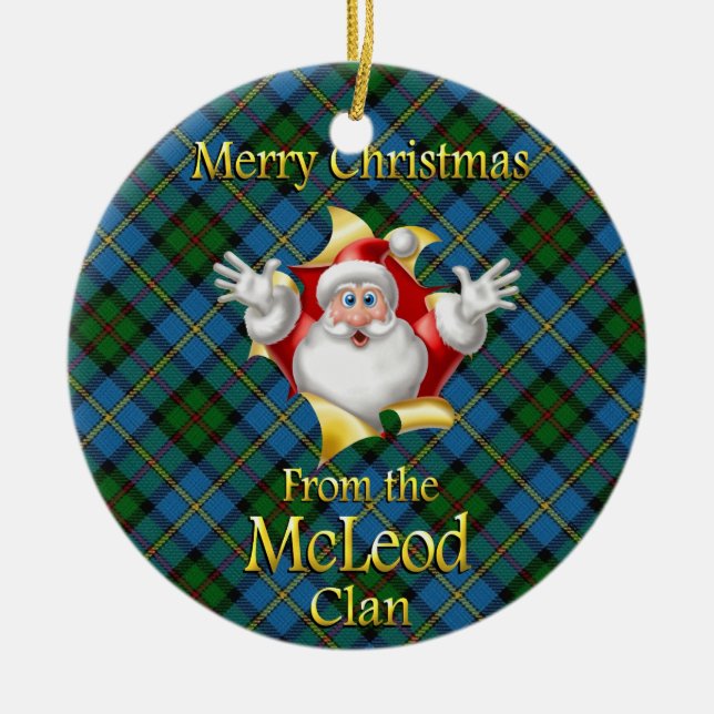 Ornement de Noël du clan écossais McLeod (Devant)