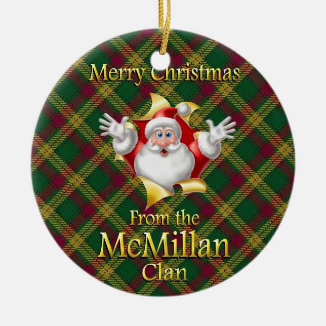 Ornement de Noël du clan écossais McMillan (Devant)