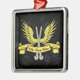 Ornement de Noël du gardien de but de hockey