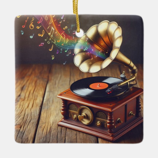 Ornement de Noël du Gramophone (Devant)