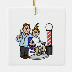 Ornement de Noël du jour du barbier