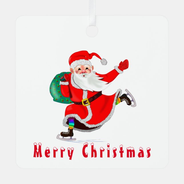 Ornement de Noël du Père Noël (Recto)