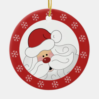 Ornement de Noël du Père Noël {Red Snowflake} TBA