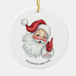 Ornement de Noël du Père Noël vintage