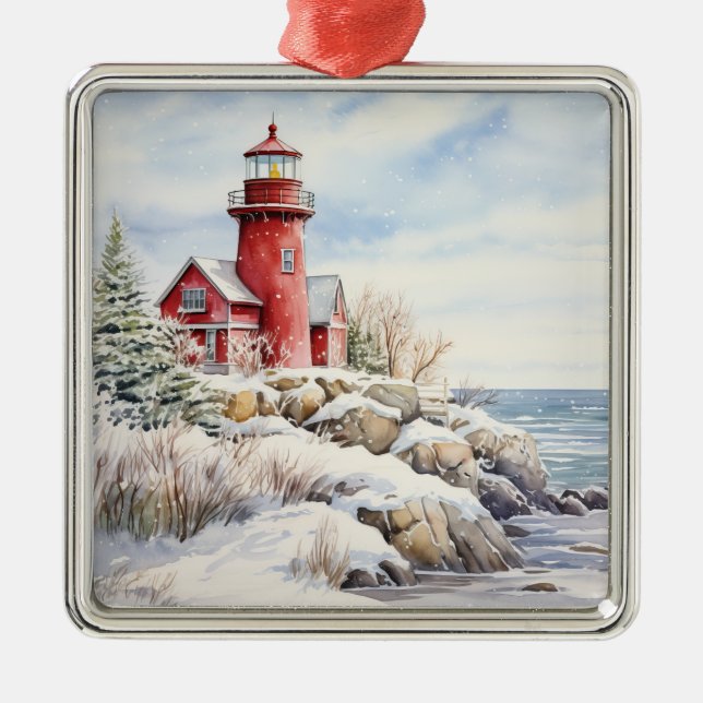 Ornement de Noël du phare (Devant)