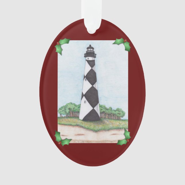 Ornement de Noël du phare de Cape Lookout (devant)