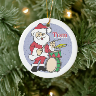 Ornement de Noël du tambour père Noël