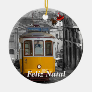 Ornement de Noël du tramway électrique de Lisbonne