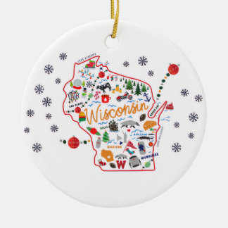 Ornement de Noël du Wisconsin Fantaisiste