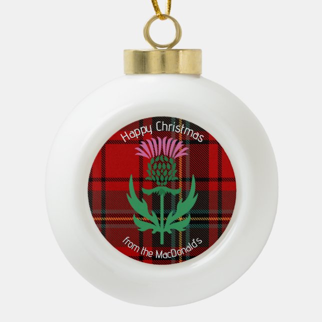 Ornement de Noël écossais Thistle Tartan (Devant)
