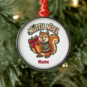Ornement de Noël écureuil mignon, Nutty Noel