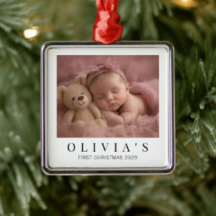 Ornement de Noël élégant et minimal pour bébé's pr