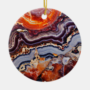 Ornement de Noël en Agate Polie