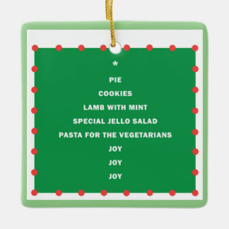 Ornement de Noël en céramique avec mots de vacance