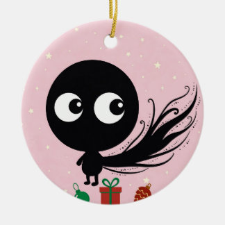 Ornement de Noël en céramique en forme de comète