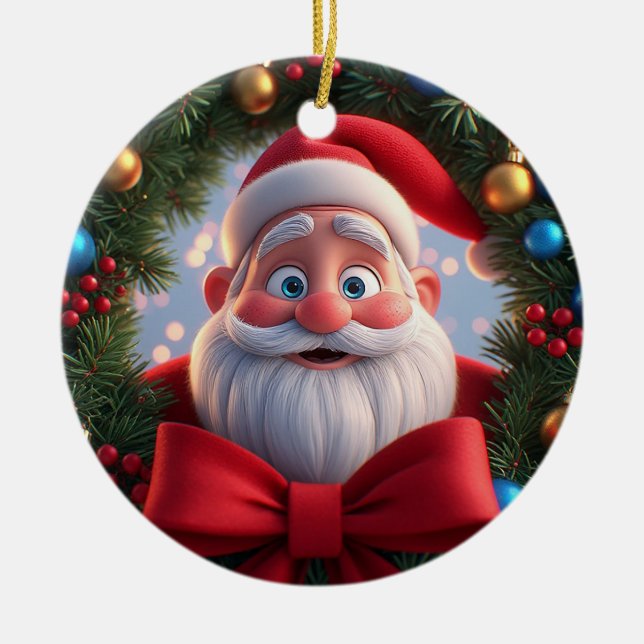🎄 Ornement de Noël en céramique représentant le P (Devant)