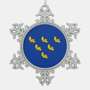 Ornement de Noël en étain flocon de neige du Susse