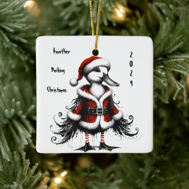 Ornement de Noël en forme d'arbre canard gothique  (Arbre)