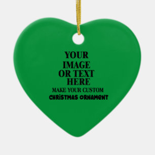 Ornement de Noël en forme de cœur personnalisé 