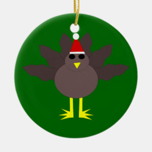 Ornement de Noël en forme de dindon mignon