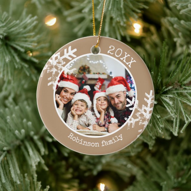 Ornement de Noël en forme de flocon de neige avec  (Arbre)