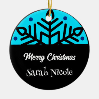 Ornement de Noël en forme de flocon de neige perso