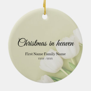 Ornement de Noël en forme de tulipe mémorial au ci
