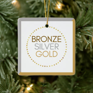 Ornement de Noël en métal triple scout