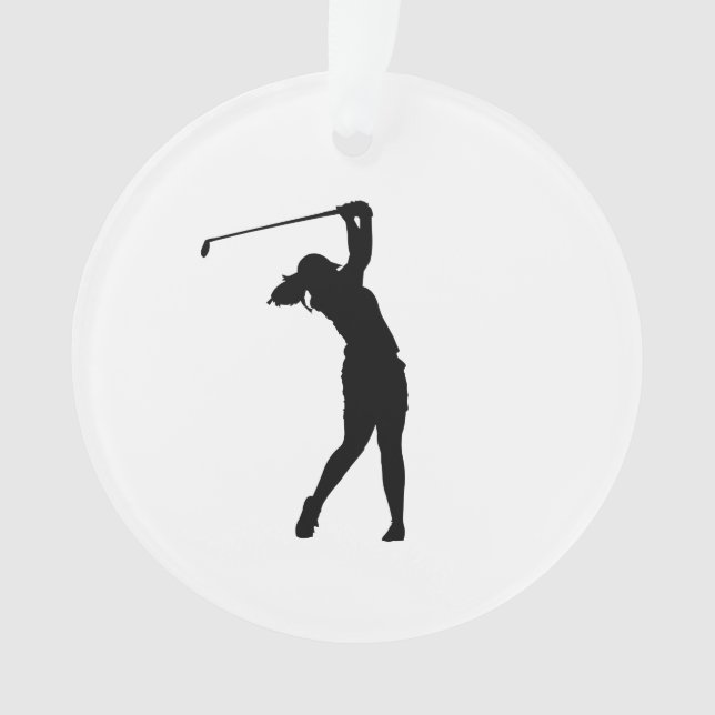 Ornement de Noël en silhouette de golf pour les am (devant)