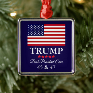 ORNEMENT DE NOËL EN VERRE PRÉSIDENT DONALD TRUMP