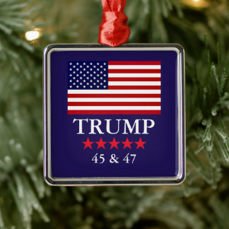 ORNEMENT DE NOËL EN VERRE PRÉSIDENT DONALD TRUMP