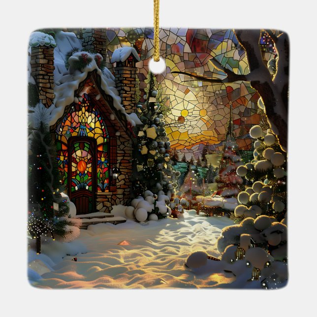 Ornement de Noël en verre tendu (Dos)