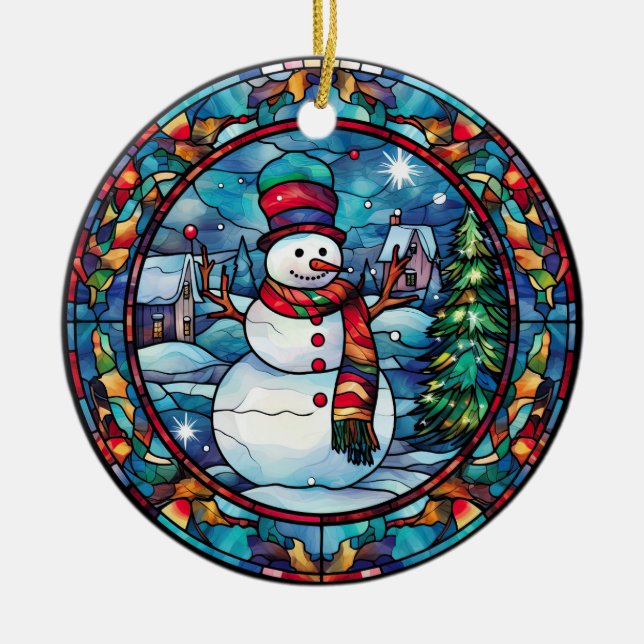 Ornement de Noël en verre tendu (Devant)