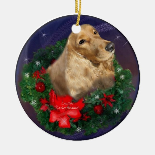 Ornement de Noël English Cocker Spaniel (Devant)