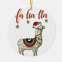 Ornement de Noël Fa Lla Llama
