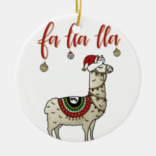 Ornement de Noël Fa Lla Llama