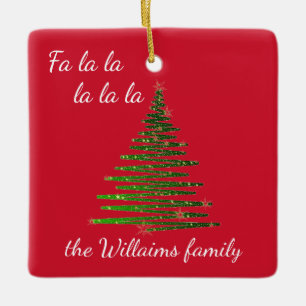 Ornement de Noël familial personnalisé