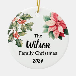 Ornement de Noël familial personnalisé