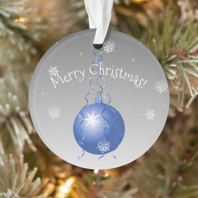 Ornement de Noël fantaisie bleue (Arbre)