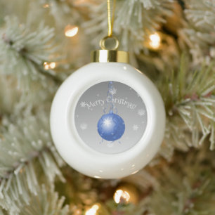 Ornement de Noël fantaisie bleue