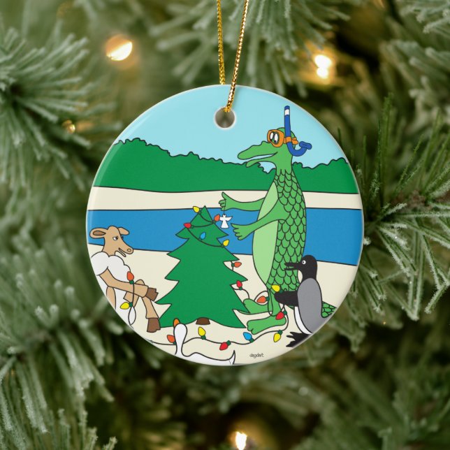 Ornement de Noël fantaisiste de plage (Arbre)