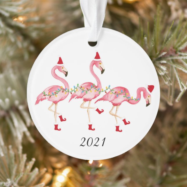 Ornement de Noël flamant rose (Arbre)